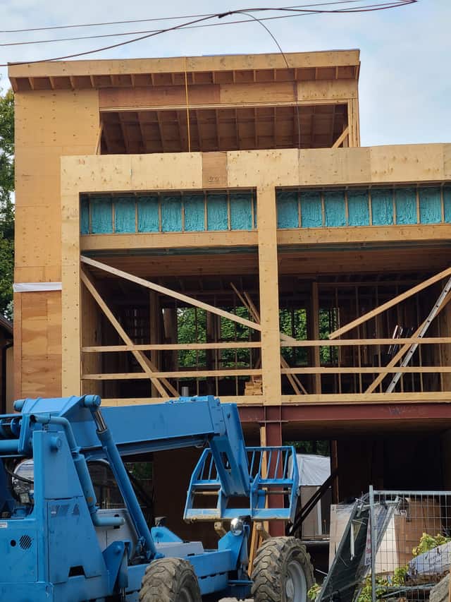A new build under construction, insulated by Fahrenheit Foam